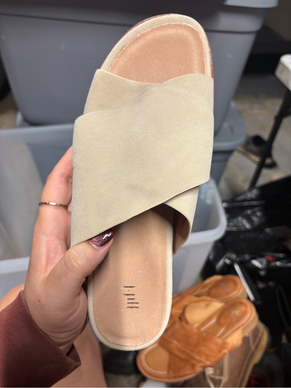 J. Jill Women's Beige Suede Slip-On Loafers